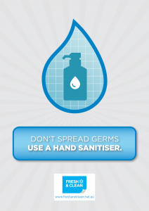 Don't spread germs - Use a hand sanitiser