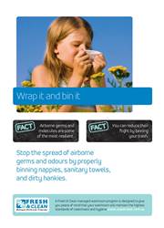 A4 Hygiene Poster: Wrap it and bin it