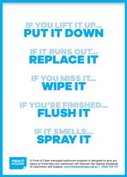 Wipe flush spray it poster
