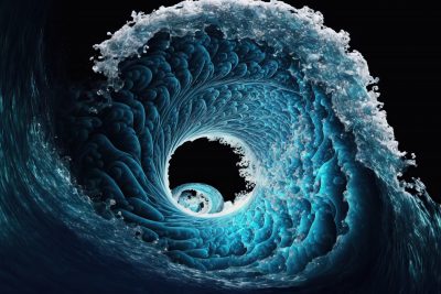a vortex or whirlpool of water that represents industrial deep cleaning